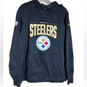Pittsburgh Steelers Nike Dri-Fit Hoodie NFL Training Equipment Adult Med Black